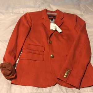 JCREW ORANGE WOOL BLAZER SIZE 2